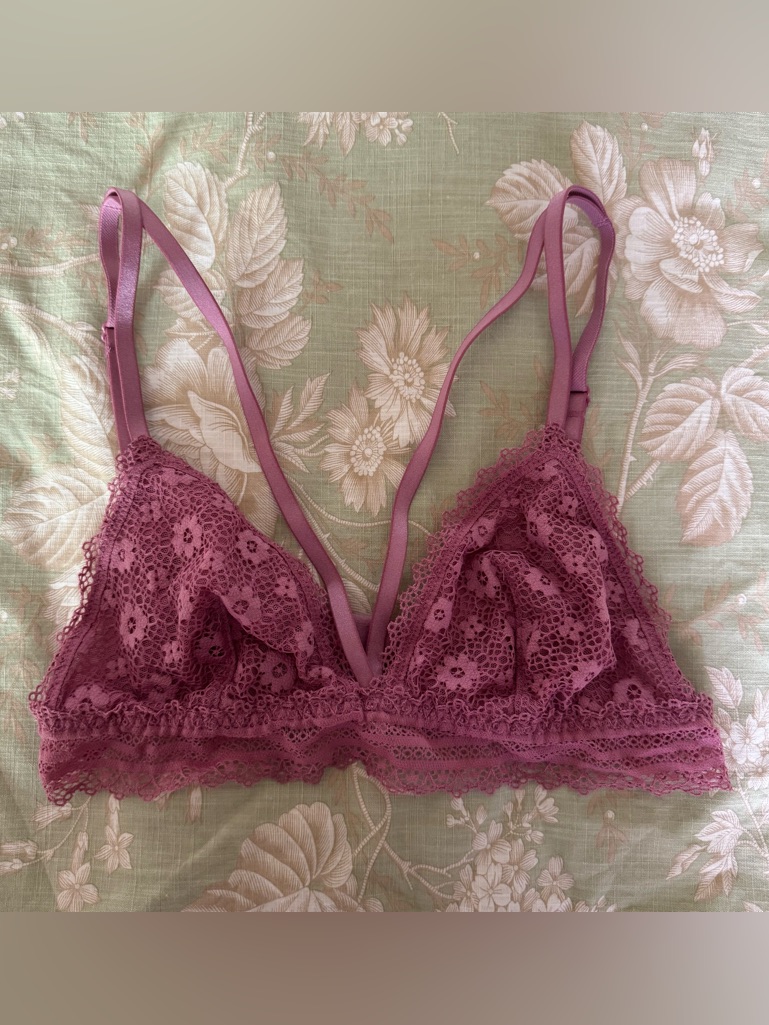 Victoria's Secret Lace Bralette In Mauve Pink Coquette Girl Women's Small Boho